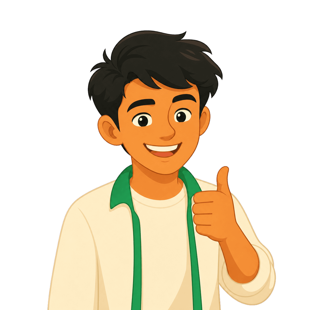 Nino giving a thumbs up